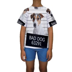 Bad Dog Kids  Short Sleeve Swimwear by Valentinaart