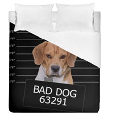 Bad Dog Duvet Cover (queen Size) by Valentinaart