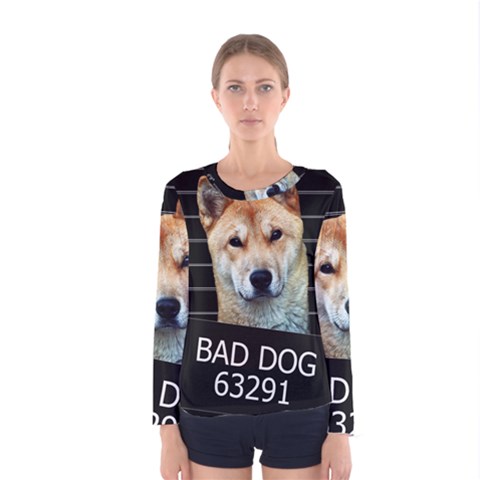 Bad Dog Women s Long Sleeve Tee by Valentinaart