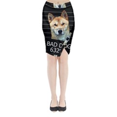 Bad Dog Midi Wrap Pencil Skirt by Valentinaart