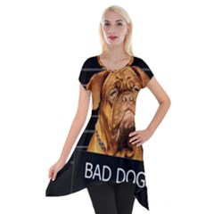 Bad Dog Short Sleeve Side Drop Tunic by Valentinaart