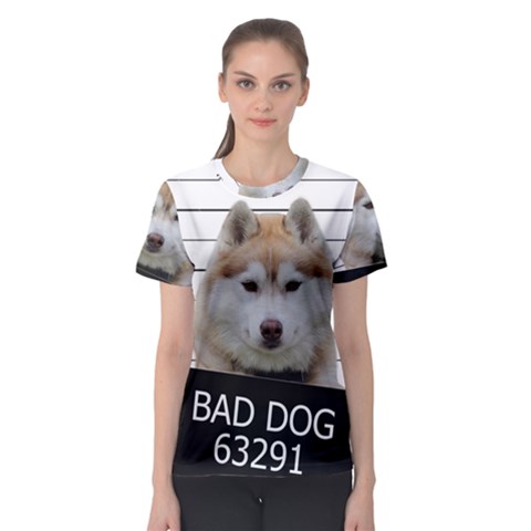 Bad Dog Women s Sport Mesh Tee by Valentinaart