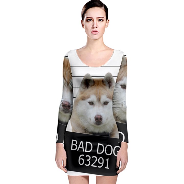 Bad dog Long Sleeve Bodycon Dress