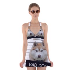 Bad Dog Halter Swimsuit Dress by Valentinaart