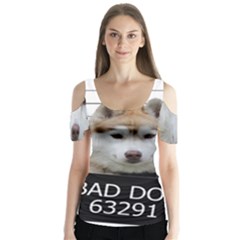 Bad Dog Butterfly Sleeve Cutout Tee 