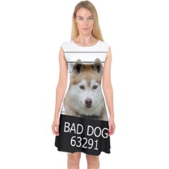 Bad Dog Capsleeve Midi Dress by Valentinaart