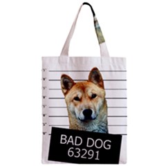 Bad Dog Zipper Classic Tote Bag by Valentinaart