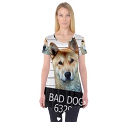 Bad Dog Short Sleeve Tunic  by Valentinaart