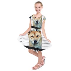 Bad Dog Kids  Short Sleeve Dress by Valentinaart