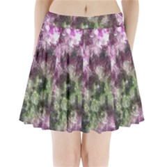 Purple Green Paint Texture      Pleated Mini Mesh Skirt by LalyLauraFLM