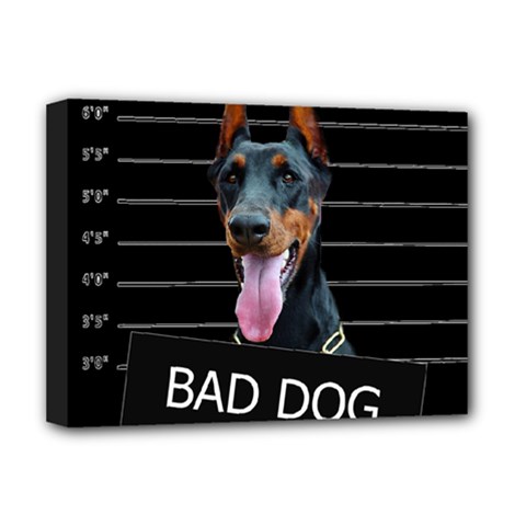 Bad Dog Deluxe Canvas 16  X 12   by Valentinaart