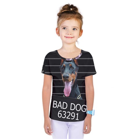 Bad Dog Kids  One Piece Tee by Valentinaart