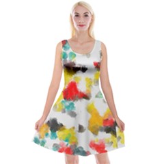 Colorful Paint Stokes                Reversible Velvet Sleeveless Dress by LalyLauraFLM