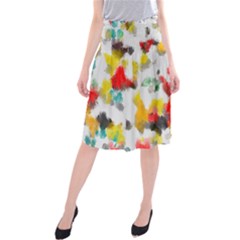 Colorful Paint Stokes       Midi Beach Skirt by LalyLauraFLM