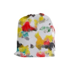 Colorful Paint Stokes           Drawstring Pouch by LalyLauraFLM