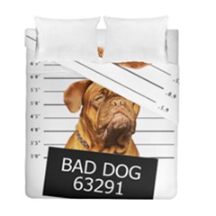 Bad Dog Duvet Cover Double Side (full/ Double Size) by Valentinaart