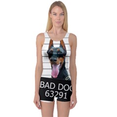 Bad dog One Piece Boyleg Swimsuit