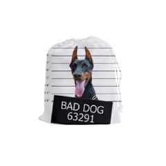 Bad dog Drawstring Pouches (Medium) 