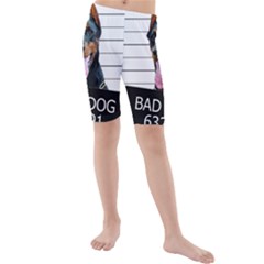 Bad Dog Kids  Mid Length Swim Shorts by Valentinaart