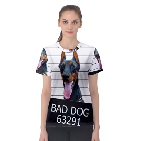 Bad Dog Women s Sport Mesh Tee by Valentinaart