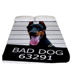 Bad dog Fitted Sheet (California King Size)