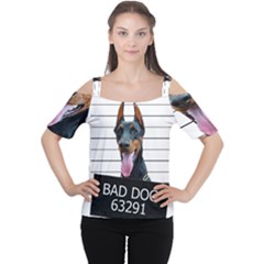 Bad dog Women s Cutout Shoulder Tee