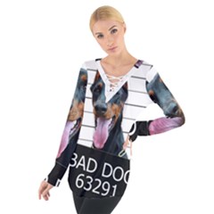 Bad dog Women s Tie Up Tee