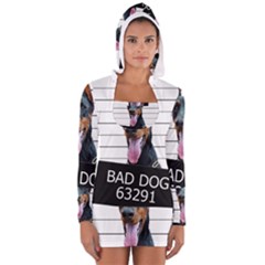 Bad dog Women s Long Sleeve Hooded T-shirt