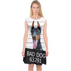 Bad Dog Capsleeve Midi Dress by Valentinaart