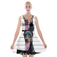 Bad Dog Velvet Skater Dress by Valentinaart