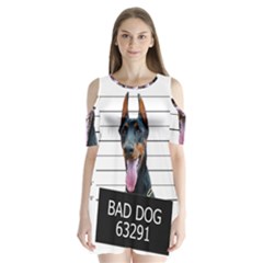 Bad dog Shoulder Cutout Velvet  One Piece