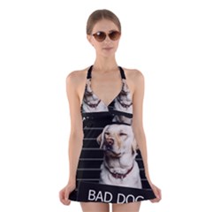 Bad Dog Halter Swimsuit Dress by Valentinaart