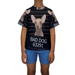 Bad Dog Kids  Short Sleeve Swimwear by Valentinaart