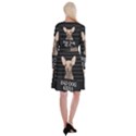 Bad dog Long Sleeve Velvet Front Wrap Dress View2