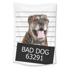 Bad Dog Large Tapestry by Valentinaart