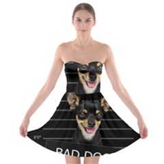 Bad Dog Strapless Bra Top Dress by Valentinaart