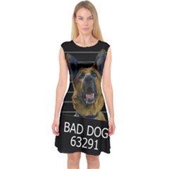 Bad Dog Capsleeve Midi Dress by Valentinaart