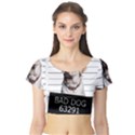 Bad dog Short Sleeve Crop Top (Tight Fit) View1