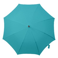 Blue Waves Pattern  Hook Handle Umbrellas (medium) by TastefulDesigns