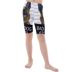 Bad Dog Kids  Mid Length Swim Shorts by Valentinaart