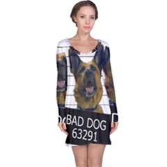 Bad Dog Long Sleeve Nightdress by Valentinaart