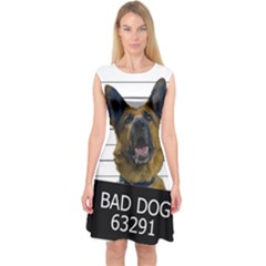 Bad Dog Capsleeve Midi Dress by Valentinaart