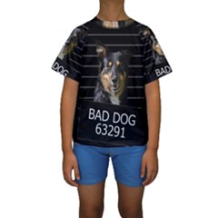 Bad Dog Kids  Short Sleeve Swimwear by Valentinaart