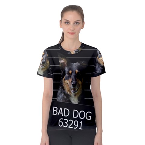 Bad Dog Women s Sport Mesh Tee by Valentinaart