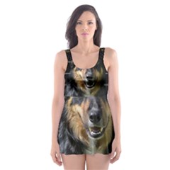 Bad Dog Skater Dress Swimsuit by Valentinaart