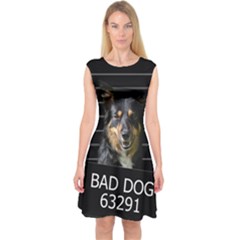 Bad Dog Capsleeve Midi Dress by Valentinaart