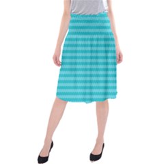 Abstract Blue Waves Pattern Midi Beach Skirt by TastefulDesigns