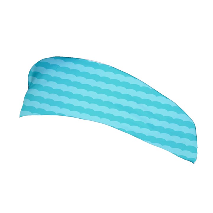 Abstract blue waves pattern Stretchable Headband