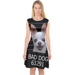 Bad Dog Capsleeve Midi Dress by Valentinaart