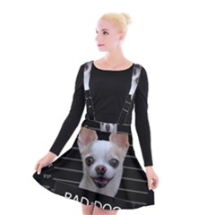 Bad Dog Suspender Skater Skirt by Valentinaart